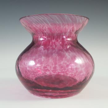 Heron Glass Speckled Pink British Posy Vase - Marked
