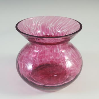 MARKED Heron Glass Speckled Pink British Posy Vase
