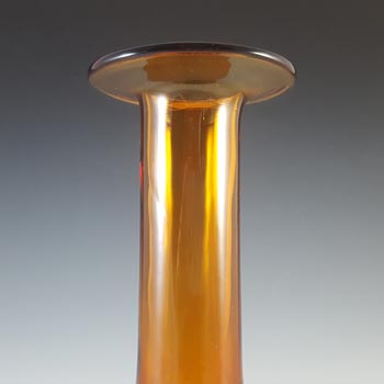 Holmegaard Otto Brauer Amber Glass 10" Gulvvase - Labelled