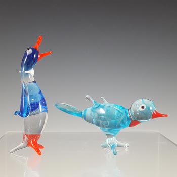 Japanese Lampworked Glass Penguin & Bird - Irene Series Label