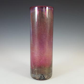 MARKED Isle of Wight Studio / Harris 'Azurene Pink' Glass Vase