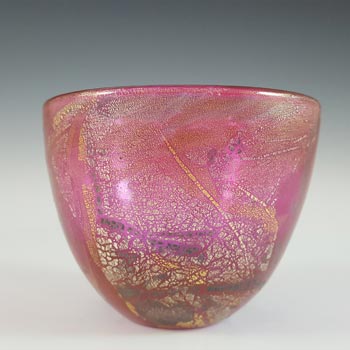Isle of Wight Studio/Harris 'Azurene Pink' Glass Bowl