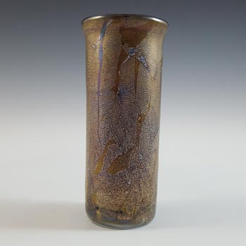 Isle of Wight Studio / Harris 'Azurene Black' Glass Cylinder Vase
