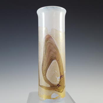 Isle of Wight Studio / Michael Harris Golden Peacock Glass Vase