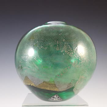 LABELLED Isle of Wight Studio 'Azurene Green' Glass Vase
