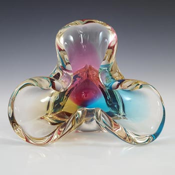 Sanyu Japanese Amber, Pink & Blue Glass 'Fantasy' Bowl