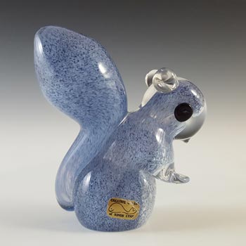 LABELLED Creative Glass of King\'s Lynn British Blue Squirrel