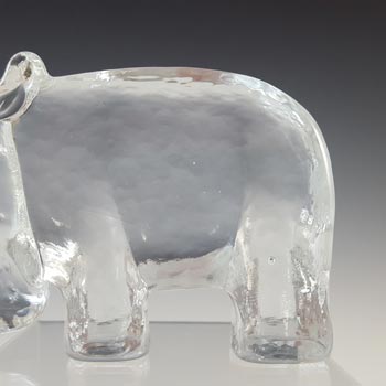Kosta Boda Glass Hippo Sculpture - Zoo Series by Bertil Vallien