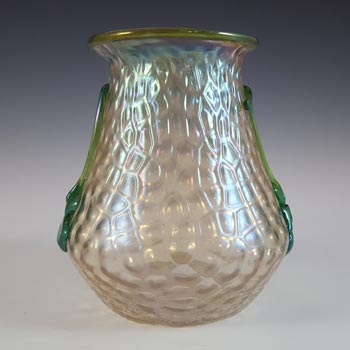 Kralik Art Nouveau 1900's Iridescent Glass 'Martelé' Vase