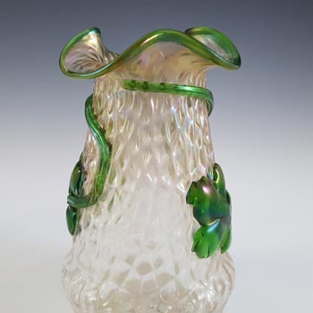 Kralik Art Nouveau Iridescent Glass 'Martelé' Flower Vase