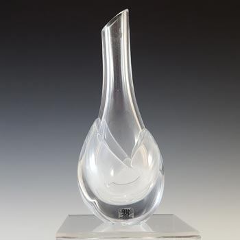 SIGNED Mats Jonasson Swedish Glass 'Pussy Willow' Vase #4026