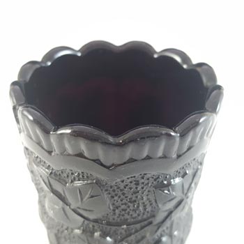 Victorian Black Milk Glass Vitro-Porcelain Vintage Spill Vase