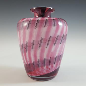 Mtarfa Maltese Pink & Purple Glass Vintage Retro Vase
