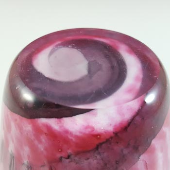 Mtarfa Maltese Pink & Purple Glass Vintage Retro Vase