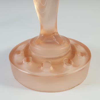 Müller & Co Art Deco Frosted Pink Glass Nude Lady Figurine