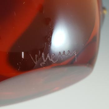 SIGNED & LABELLED V Nason & C Murano Amber Glass Fish