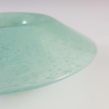 Nazeing Clouded Mottled Green Bubble Glass Posy Bowl