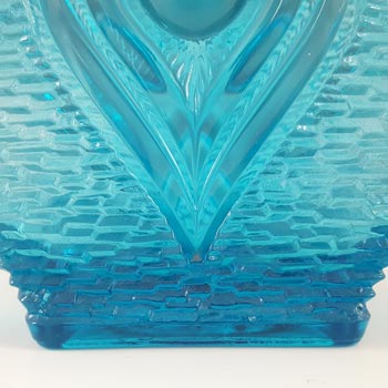 Oberglas Vintage Austrian Blue Glass Textured 'Eye' Vase
