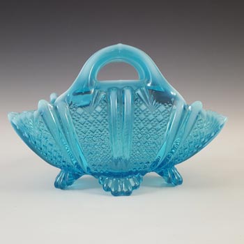 Davidson Blue Pearline Glass 'Richelieu' Basket Bowl
