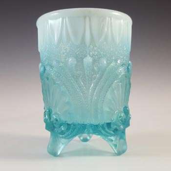 Davidson Blue Pearline Glass Victorian 1890\'s Spill Vase