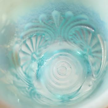 Davidson Blue Pearline Glass Victorian 1890's Spill Vase