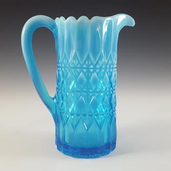 Davidson Blue Pearline Glass 'Prince William' Jug