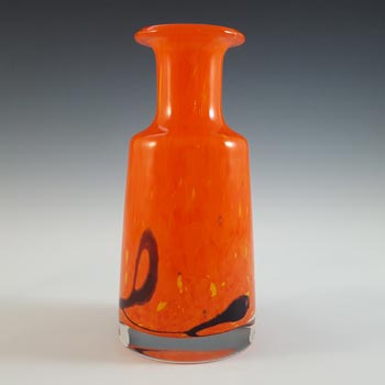 Prachen Red & Black Glass 'Flora' Vase by Frantisek Koudelka