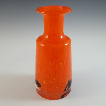 Prachen Red & Black Glass 'Flora' Vase by Frantisek Koudelka
