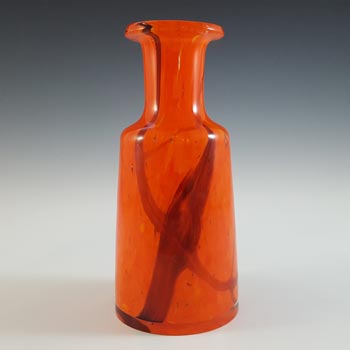 Prachen Czech Red & Black Glass 'Flora' Vase by F Koudelka