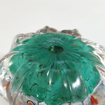 Strathearn Scottish Green Glass Millefiori Canes Paperweight