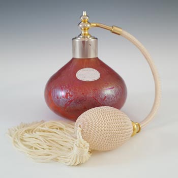 LABELLED Royal Brierley Iridescent Glass 'Studio' Perfume Bottle