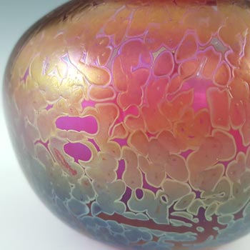 MARKED Royal Brierley Iridescent Pink Glass 'Studio' Vase