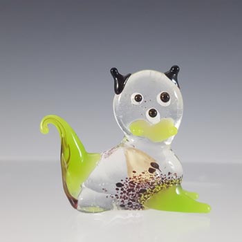 Japanese Lampworked Glass Cat - Red Ball Brand Label