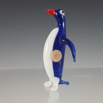 Japanese Lampworked Glass Penguin - Red Ball Brand Label