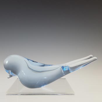Swedish / Scandinavian Vintage Blue Glass Bird Sculpture