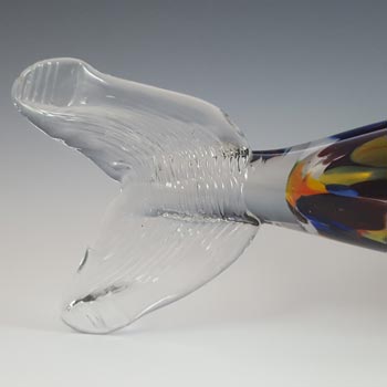 LABELLED Romanian HUGE Retro Multicoloured Glass Fish Sculpture