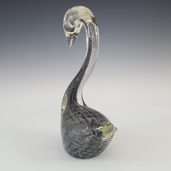Cello Chinese Fumato Smoky Glass Swan Sculpture