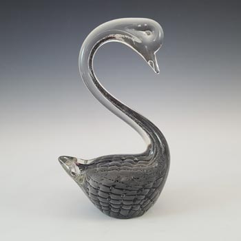 Cello Chinese Fumato Smoky Glass Swan Sculpture