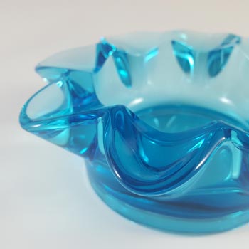 Rudolfova #13154 Sklo Union Blue Glass Bowl by Rudolf Jurnikl