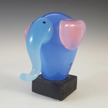 LABELLED Skruf Swedish Glass Elephant by Eva-Lena Martinsson