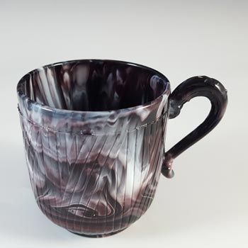 Sowerby #1400 Victorian Purple Malachite / Slag Glass Cup