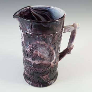 Victorian 1890's Antique Malachite / Slag Glass Jug