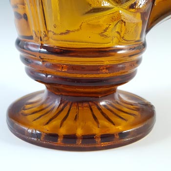 Sowerby #2550 Art Deco Vintage Amber Glass Water Jug