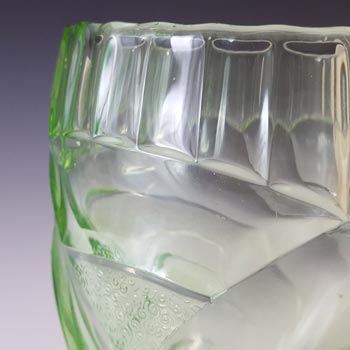Sowerby #2616 Art Deco Vintage Green Glass Celery Vase