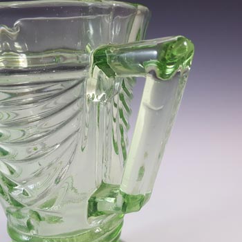 Sowerby #2550 Art Deco Vintage Green Glass Water Jug