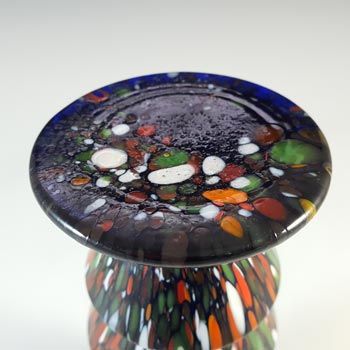 Kralik Czech Multicoloured Spatter Glass Art Deco Vase