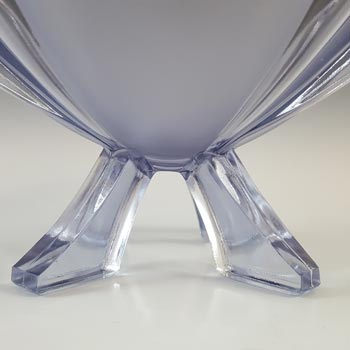 Stölzle #19283 Czech Art Deco 1930's Blue Glass Bowl