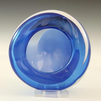 Japanese Blue & White Striped Retro Glass Bowl / Ashtray