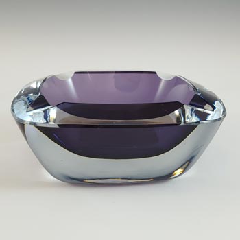 SIGNED Strömberg Swedish Purple Cased Glass Bowl #H86