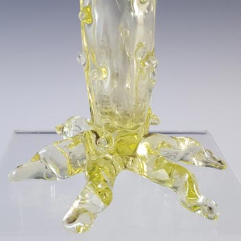 John Walsh Vaseline / Uranium Victorian Glass Thorn Vase